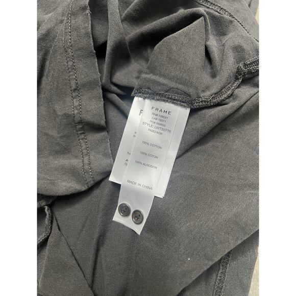 Frame Cut Off Polo Shirt Faded Noir‎ 100% Cotton Size S - Picture 3 of 6